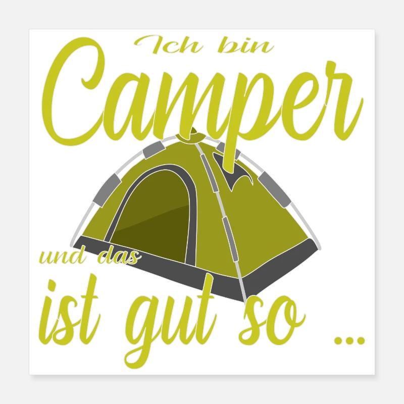 Ich bin Camper Poster 40x40 cm