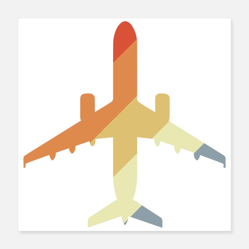 Airplane Retro Poster 16" x 16" (40x40 cm)