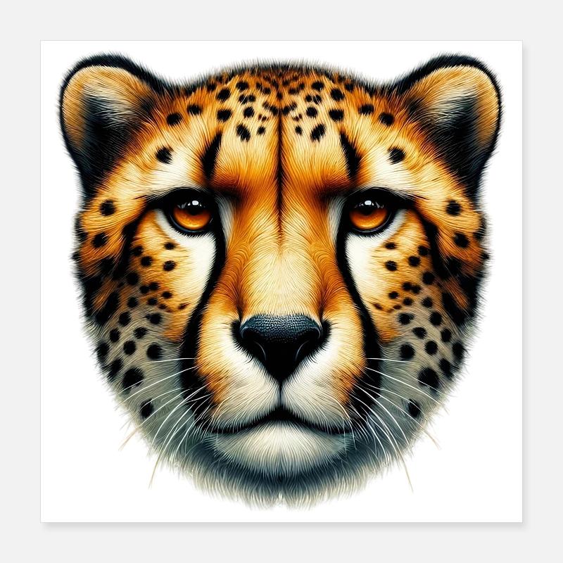 Cheetah Poster 16" x 16" (40x40 cm)