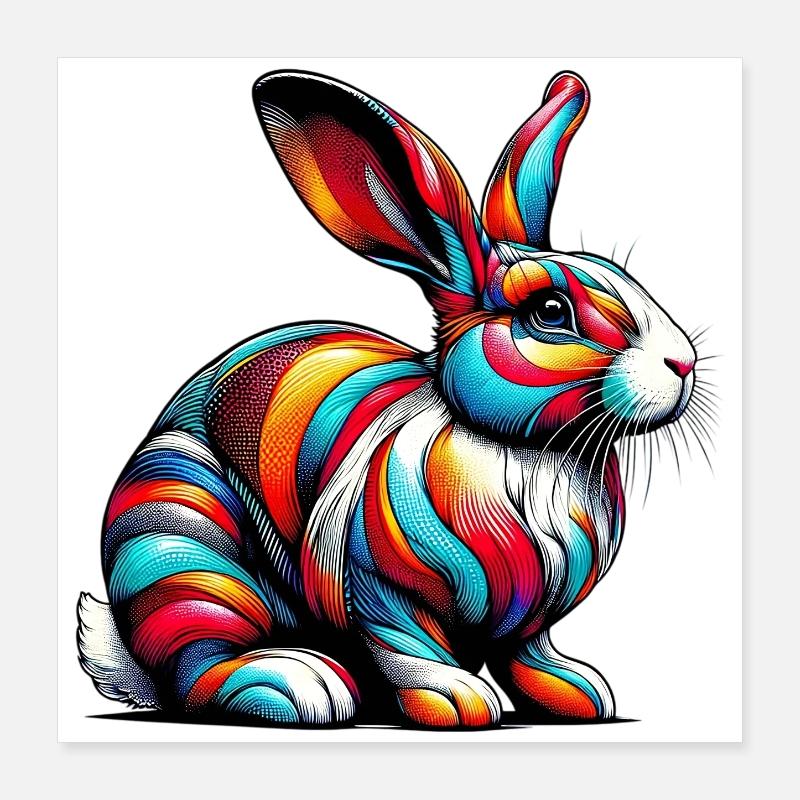 Rabbit Poster 16" x 16" (40x40 cm)