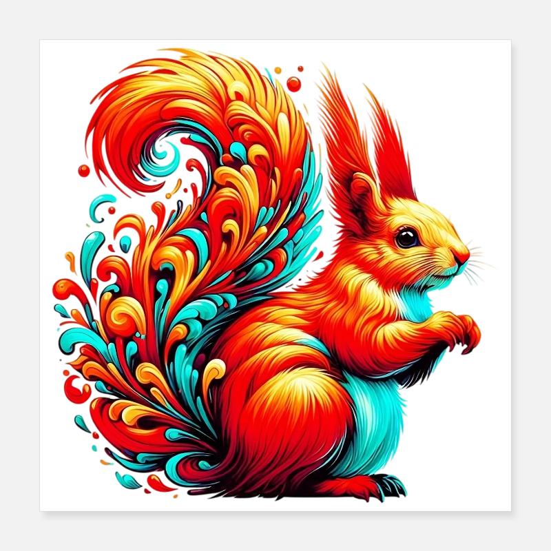 Squirrel Poster 16" x 16" (40x40 cm)
