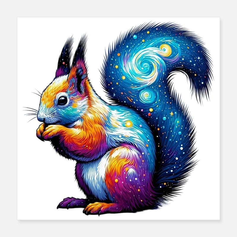 Eichhörnchen Poster 40x40 cm