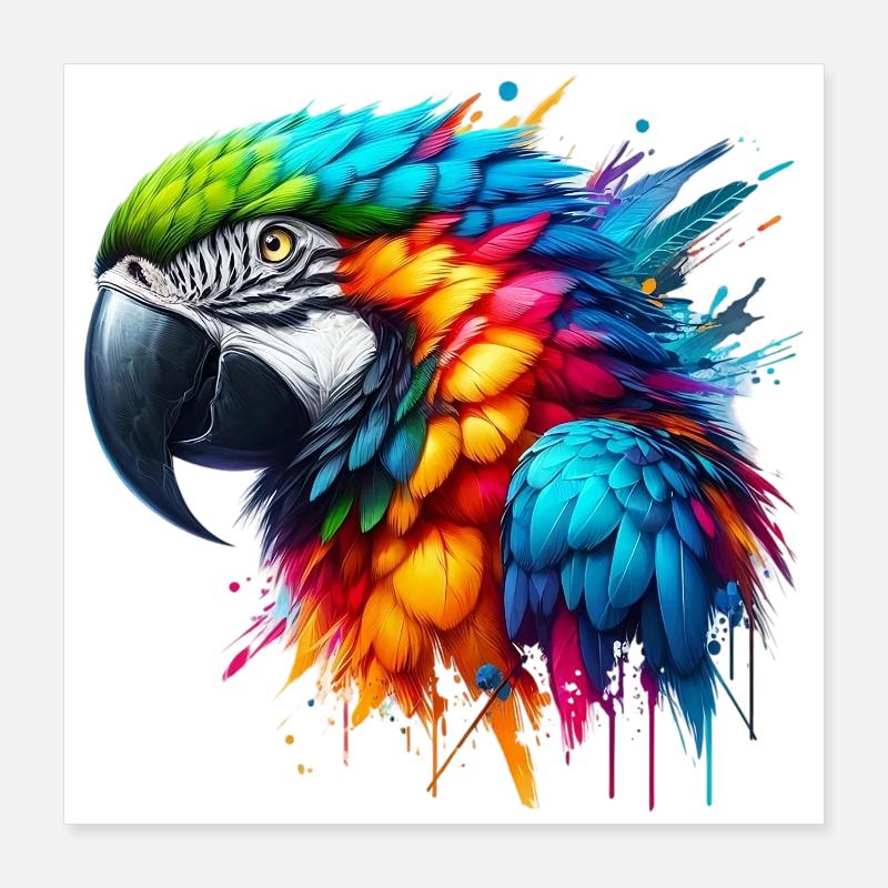 Perroquet Poster 40 x 40 cm
