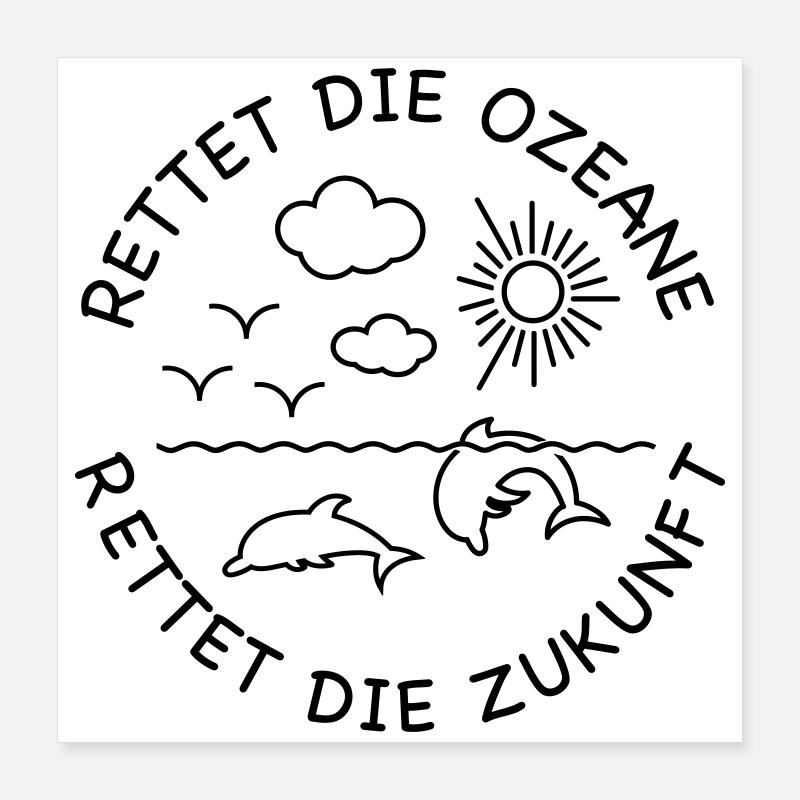 Delfin Poster 40x40 cm