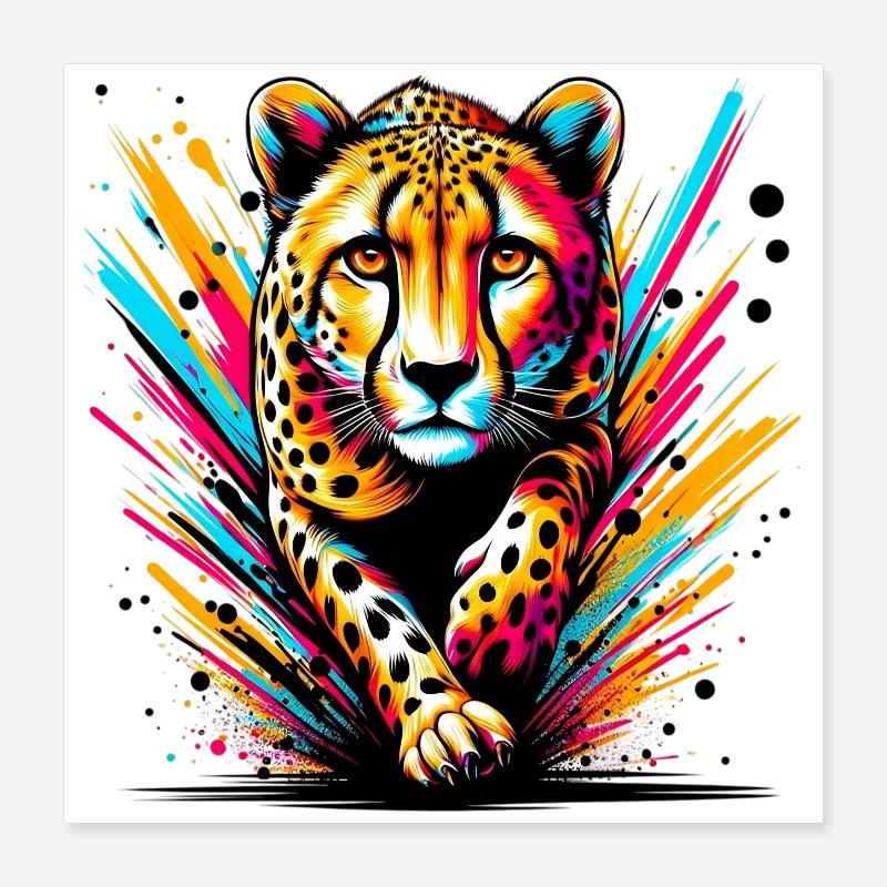 Gepard Poster 40x40 cm