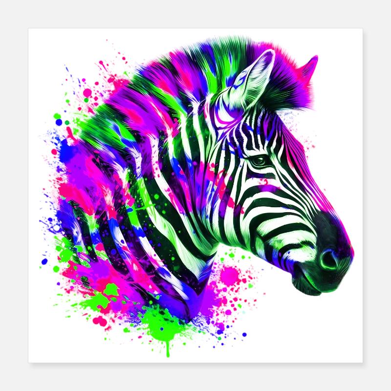 Zebra Poster 40x40 cm