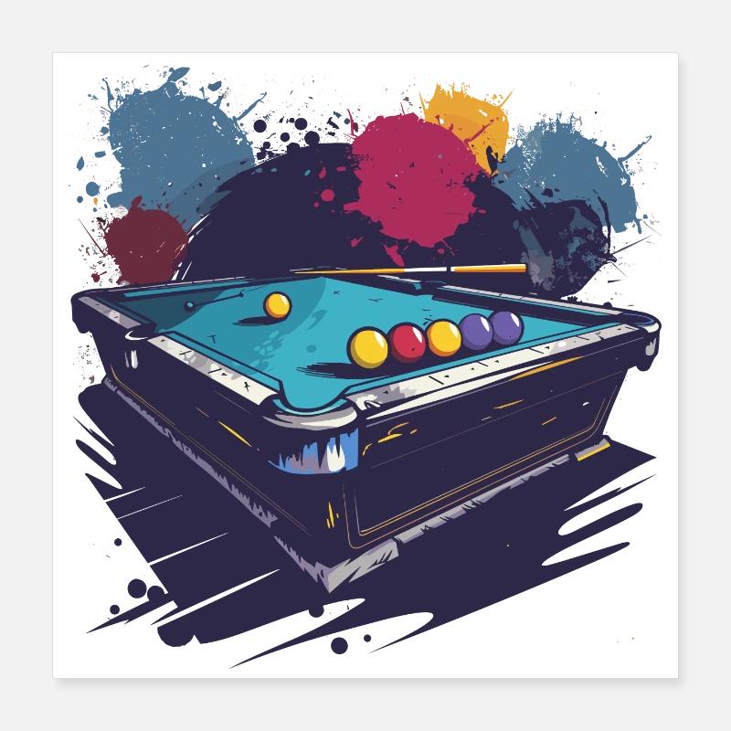 Billiard Graphics Poster 16" x 16" (40x40 cm)