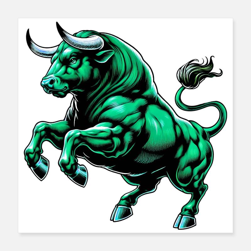 Stier Poster 40x40 cm