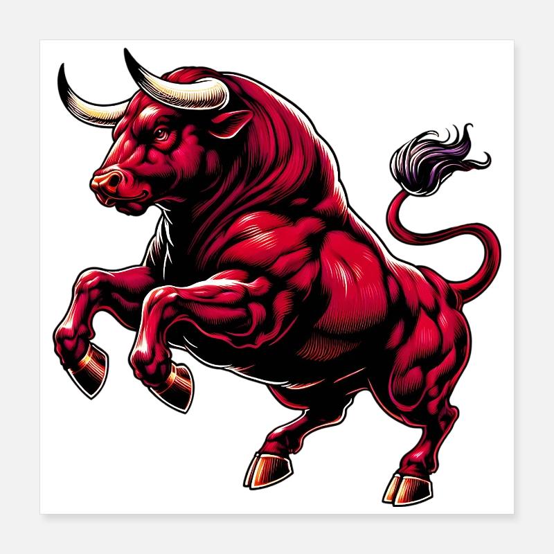 Taureau Poster 40 x 40 cm