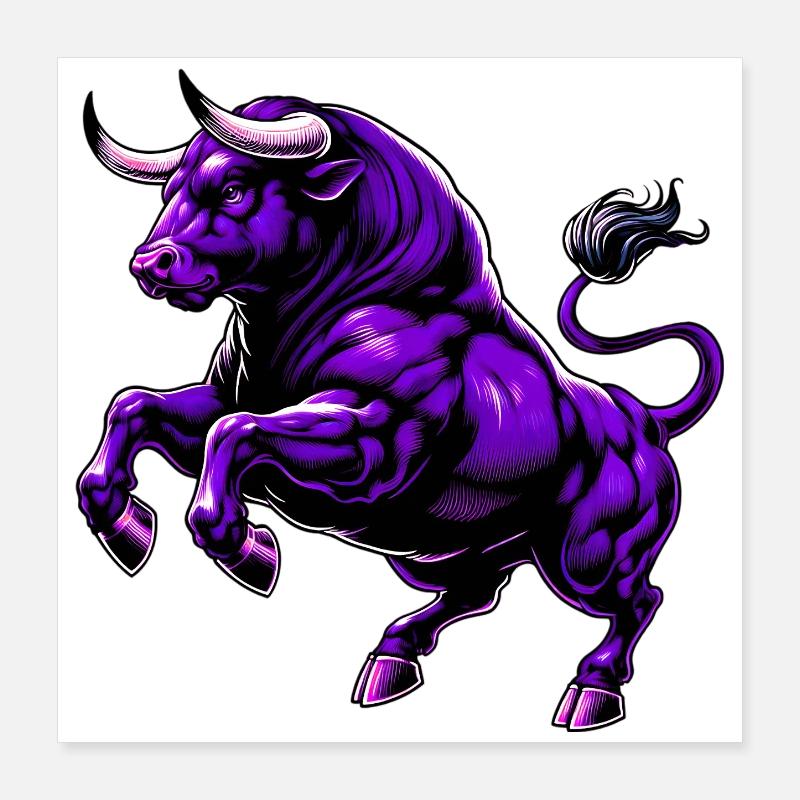 Stier Poster 40x40 cm