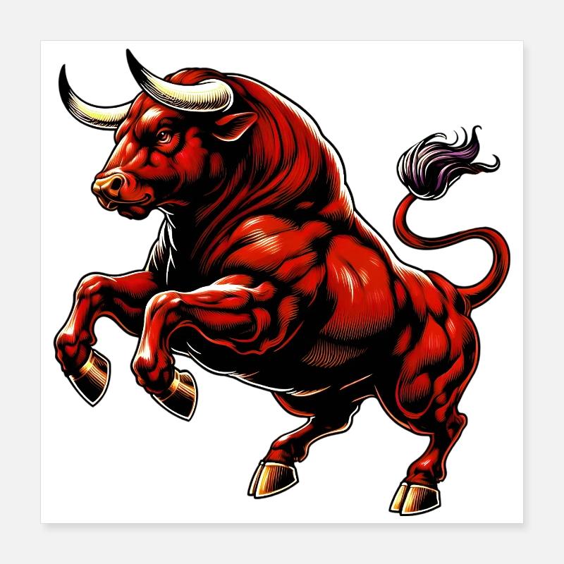 Stier Poster 40x40 cm