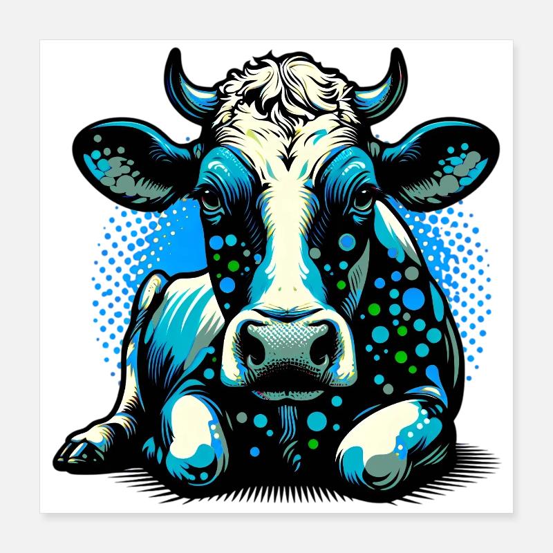 Vache Poster 40 x 40 cm