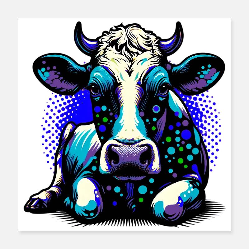 Vache Poster 40 x 40 cm