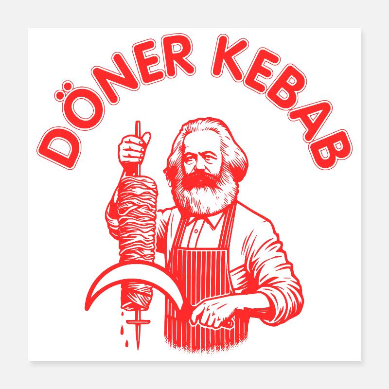 Döner kebab Poster 40 x 40 cm