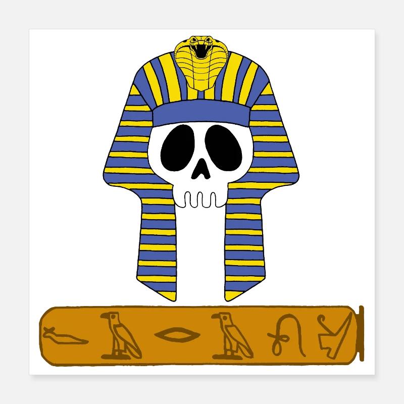 Crâne du pharaon Poster 40 x 40 cm