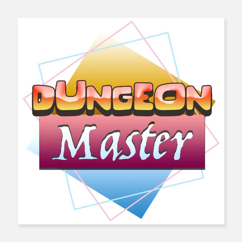 Maître de jeu rétro Dungeon Masters Poster 40 x 40 cm