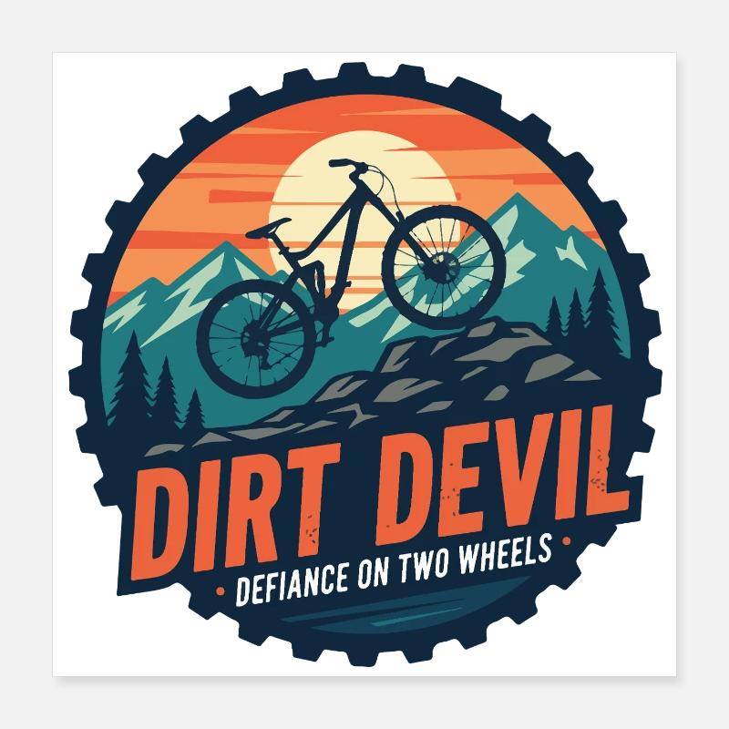 Hymne du VTT Dirt Devil Poster 40 x 40 cm