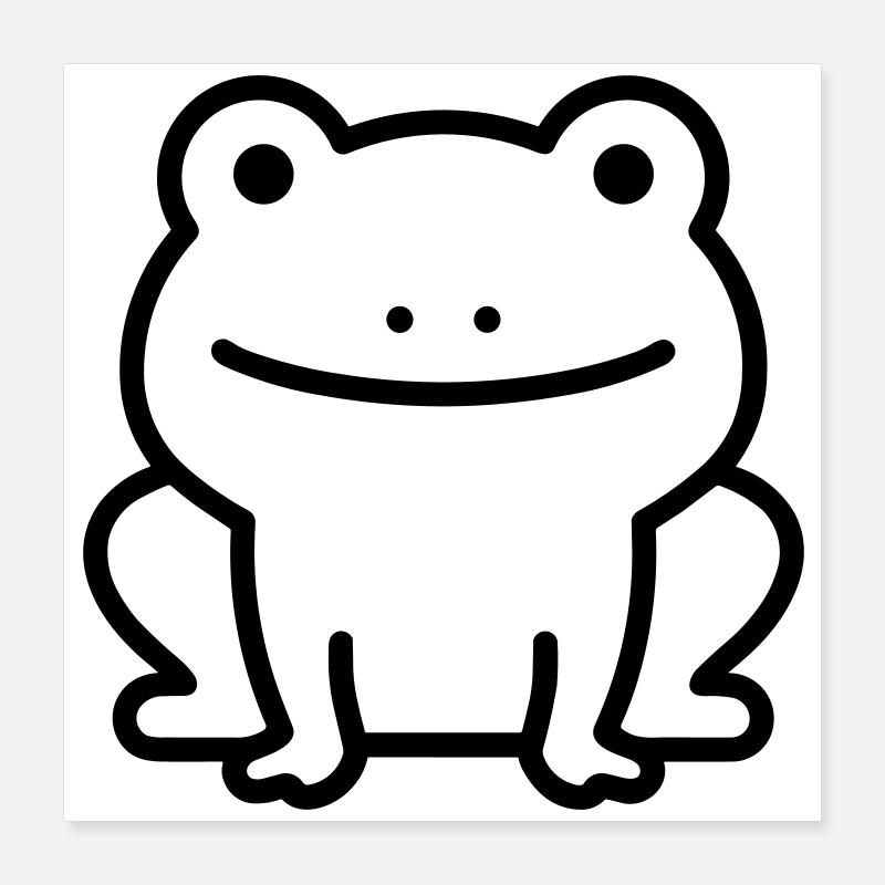 Frosch Poster 40x40 cm