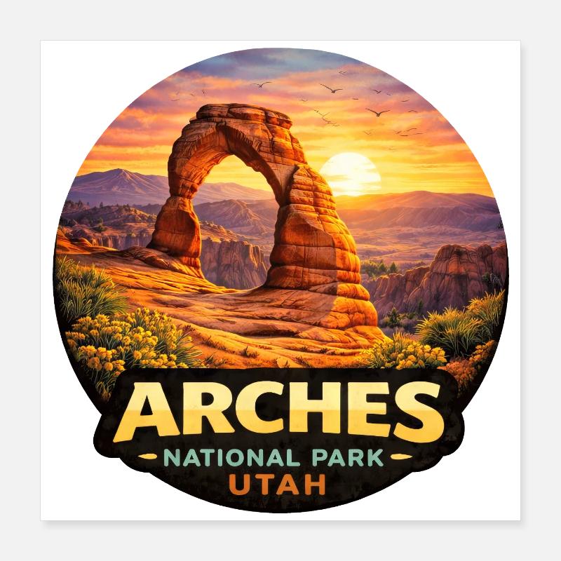 Parc national des Arches, Utah Delicate Arch Poster 40 x 40 cm