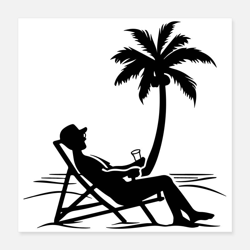 Summer Relaxing Holidays Poster 16" x 16" (40x40 cm)