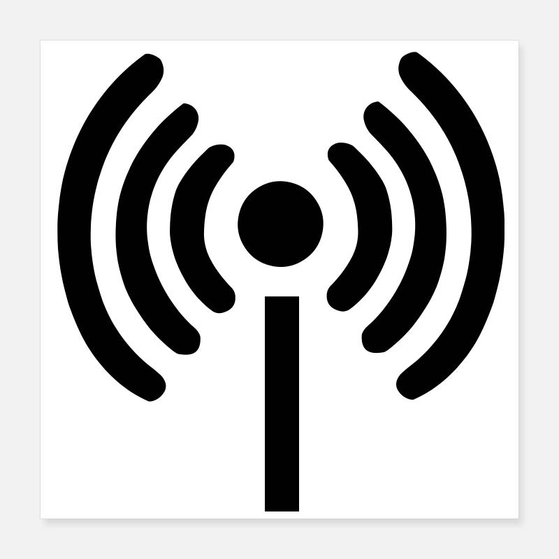 Wi-Fi Symbol Poster 16" x 16" (40x40 cm)
