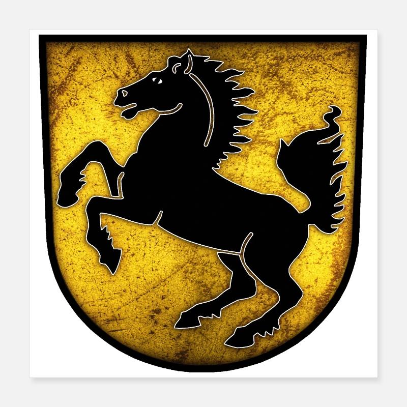 Stuttgart - Armoiries de Stuttgart Poster 40 x 40 cm