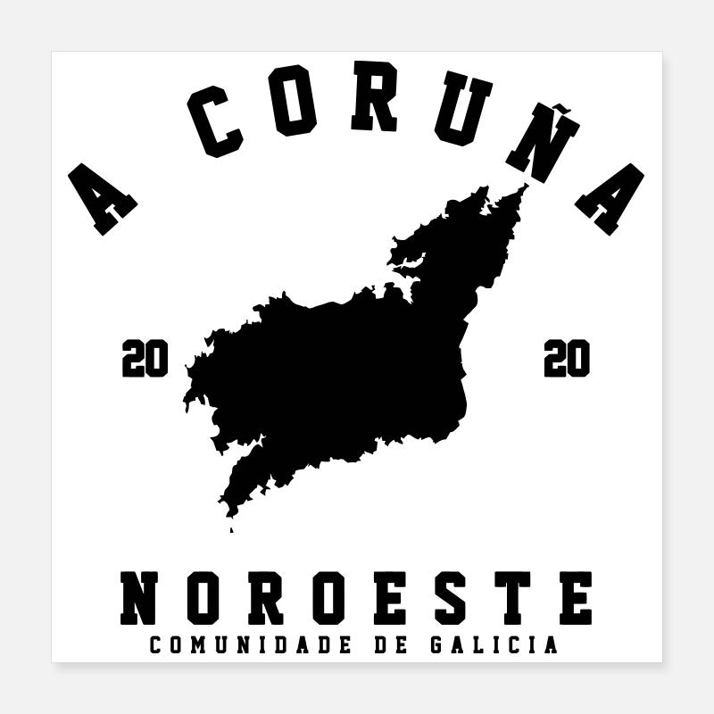 La Corogne Poster 40 x 40 cm