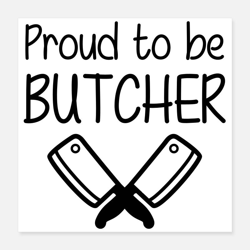 Boucher - Boucherie Poster 40 x 40 cm