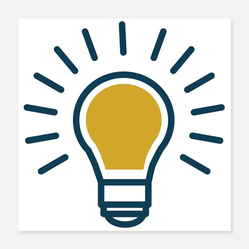 Idée ampoule (Vectorgraphic) Poster 40 x 40 cm