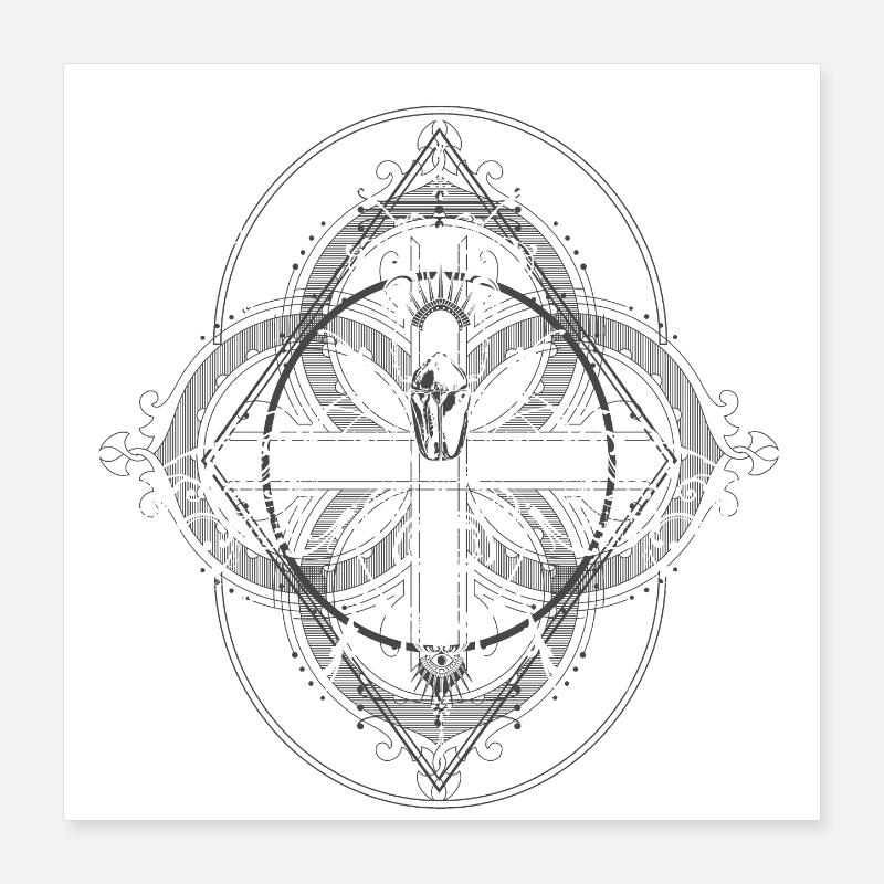 Insekten Muster Psychedelisch Bug Pattern Poster 40x40 cm