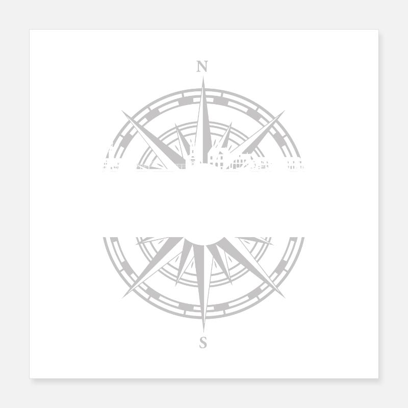 Skyline Husum Poster 40x40 cm