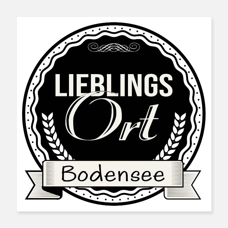 Lieblingsort Bodensee Poster 40x40 cm