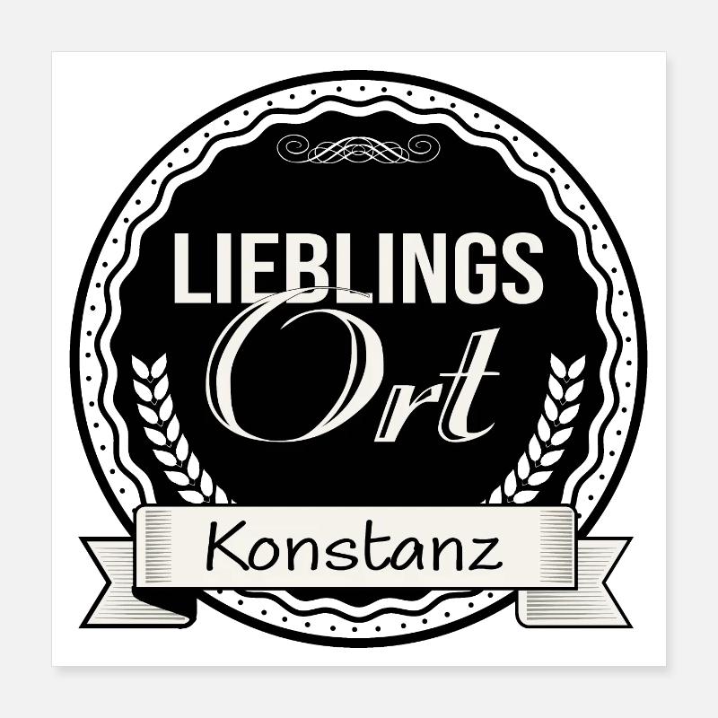 Lieblingsort Konstanz Poster 40x40 cm