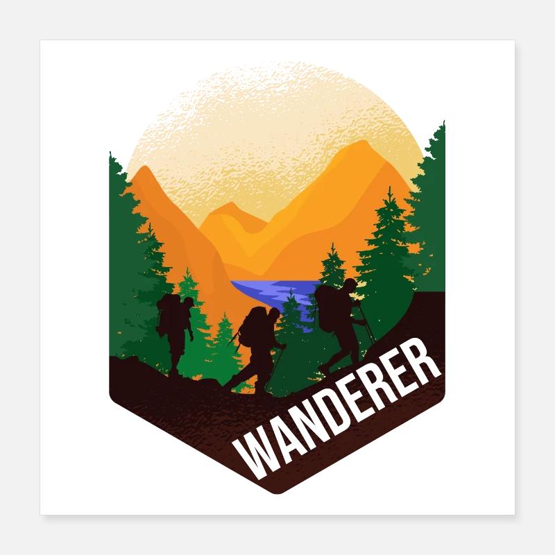 Wanderer Poster 40x40 cm
