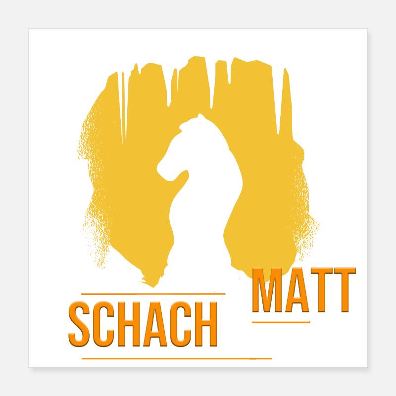 Schachmatt Poster 40x40 cm