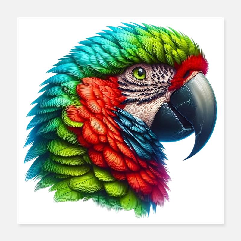 Perroquet Poster 40 x 40 cm