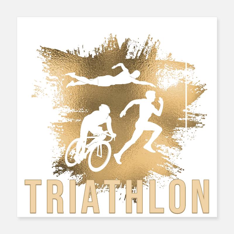 Triathlon Poster 40x40 cm
