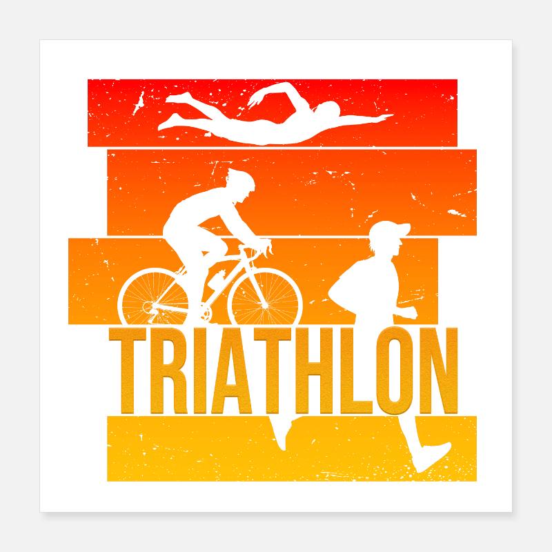 Triathlon Poster 40x40 cm