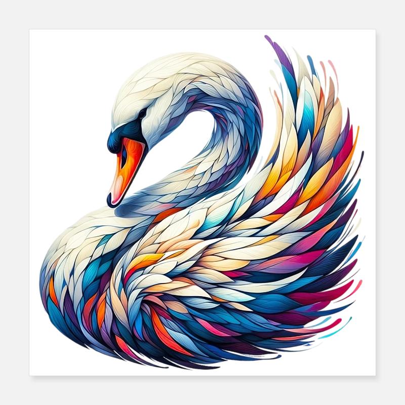 Schwan Poster 40x40 cm