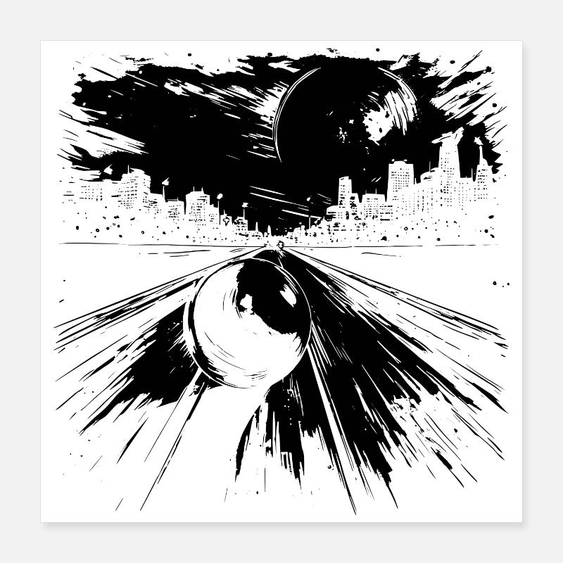 Bowling Poster 40 x 40 cm