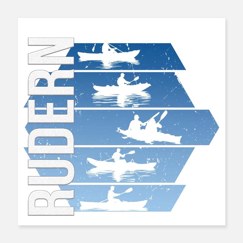 Rudern Poster 40x40 cm