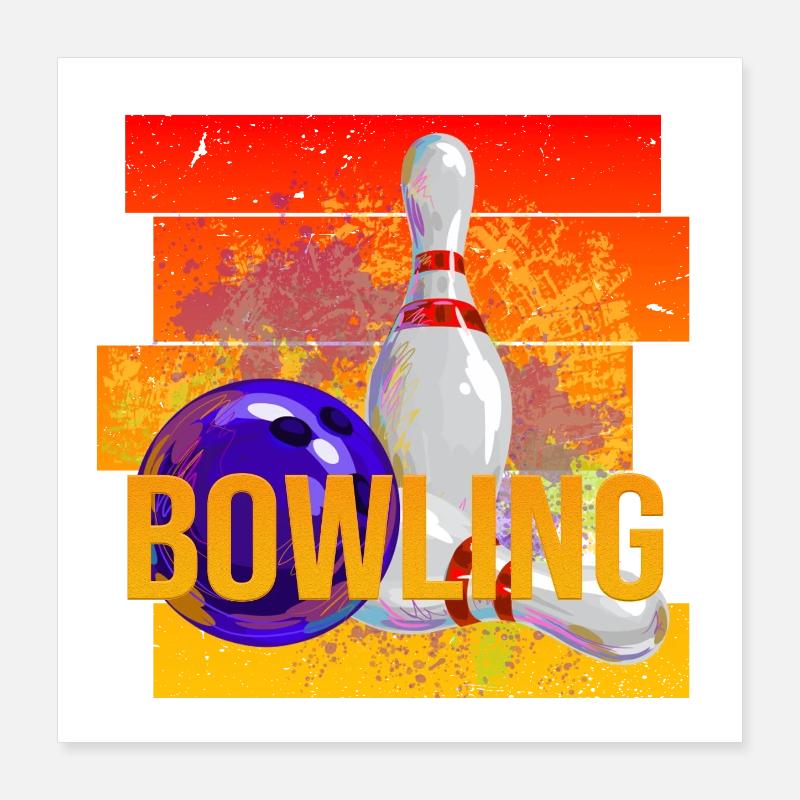 Bowling Poster 40x40 cm