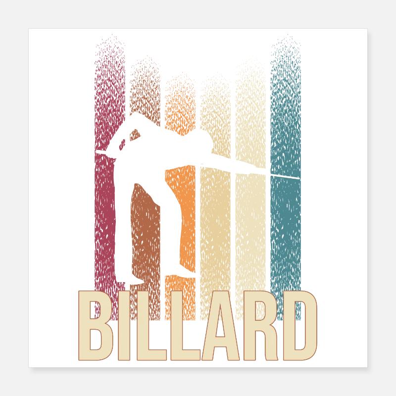 Billard Poster 40x40 cm