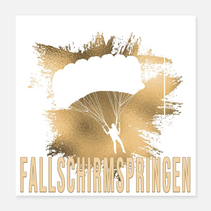 Fallschirmspringen Poster 40x40 cm