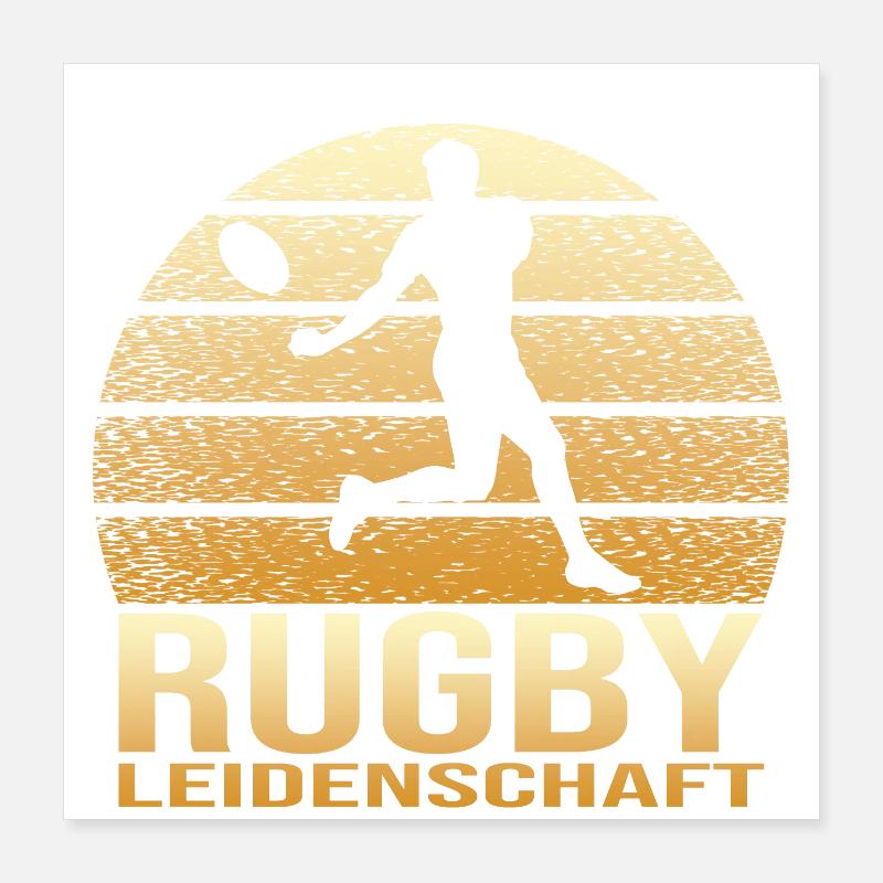 Rugby Leidenschaft Poster 40x40 cm