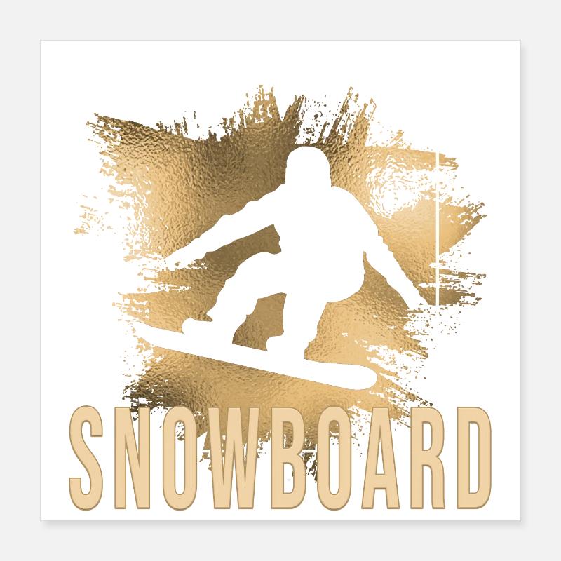 Snowboard Poster 40x40 cm