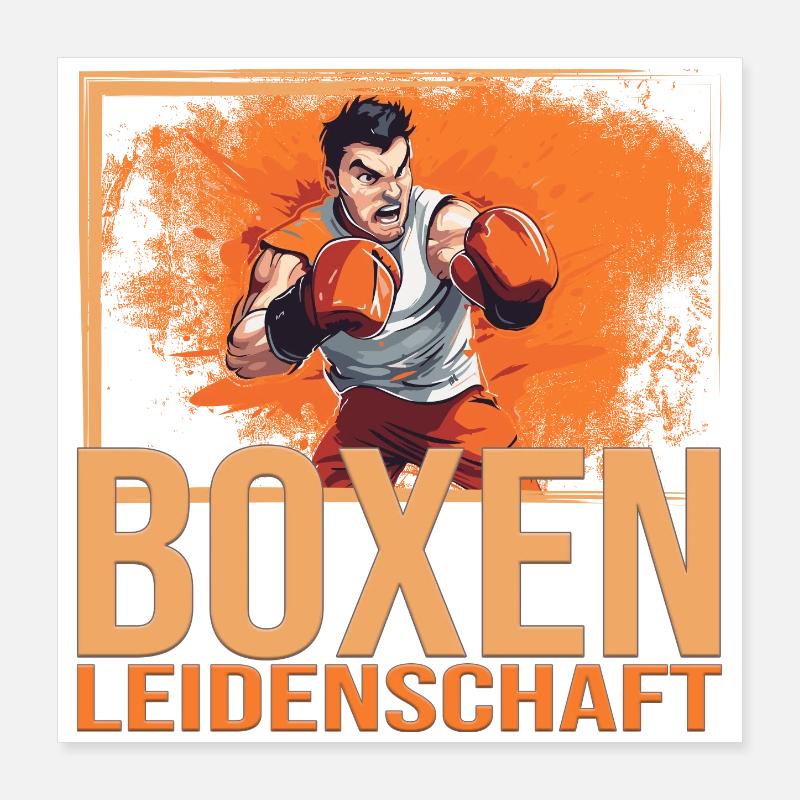 Boxen Leidenschaft Poster 40x40 cm