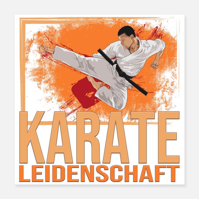 Karate Leidenschaft Poster 40x40 cm