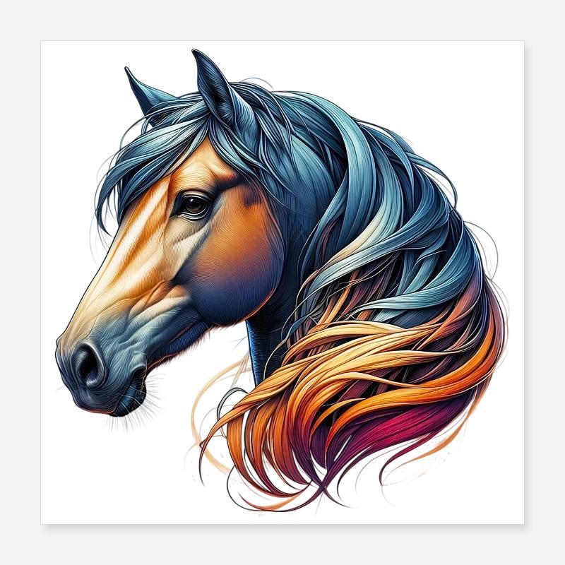 Pferd Poster 40x40 cm
