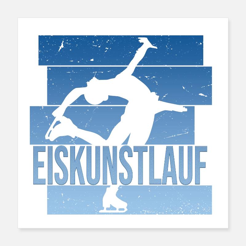 Eiskunstlauf Poster 40x40 cm